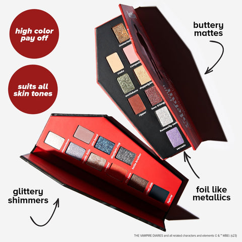 The Vampire Diaries x Salvatore brothers palette duo product from Lottie