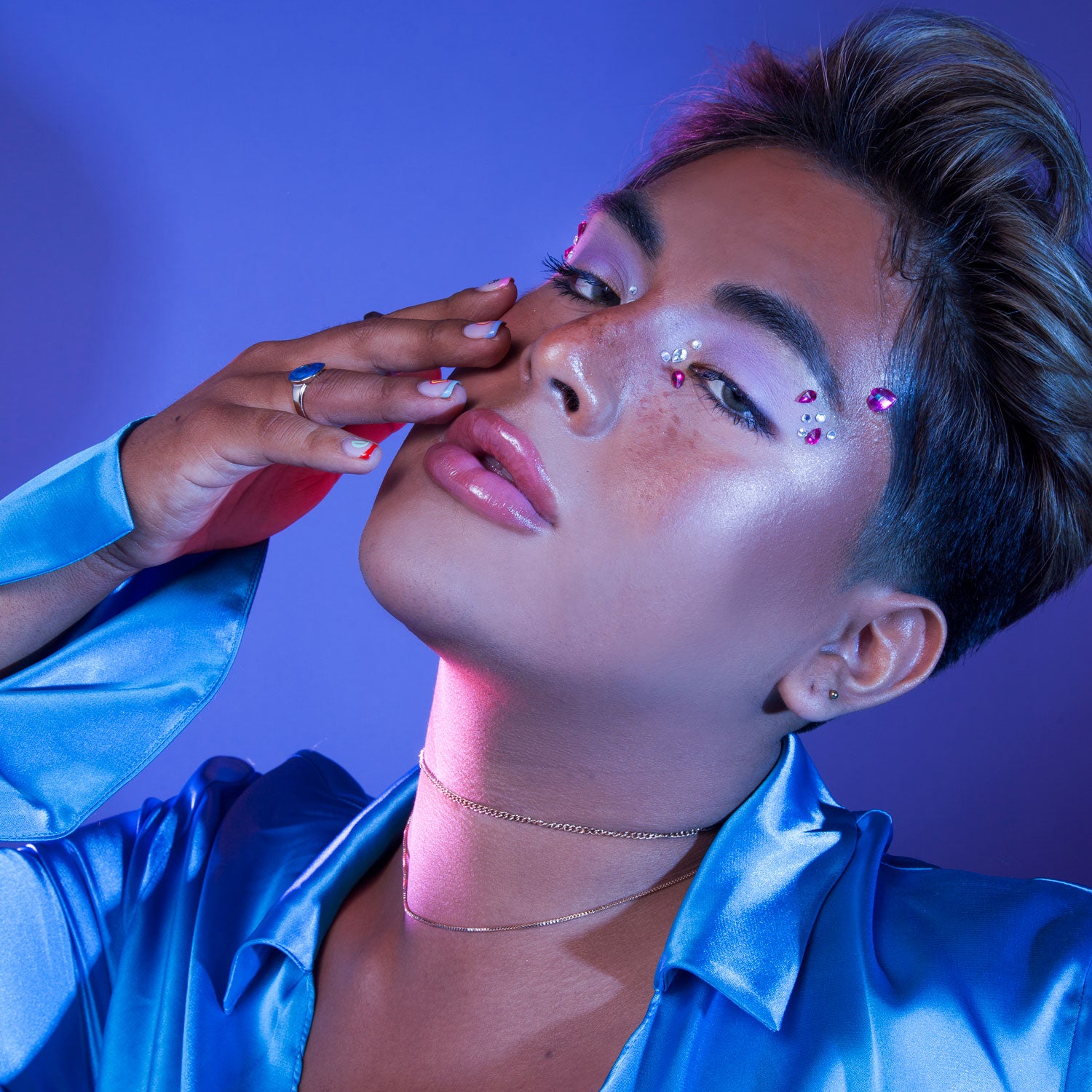 proud to be - pink supreme face gems